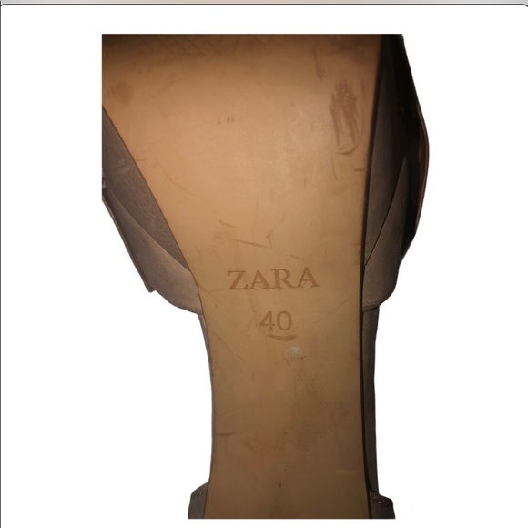 Zara Nude 3.5” Heels with Bow Sz 9.5 (40) - Picture 7 of 7